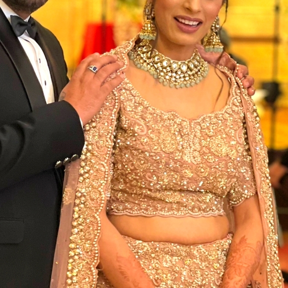 Kundan Choker Set with Jhumki Earrings, Uncut Kundan Beautiful Wedding Jewellery - Picture 2 of 4